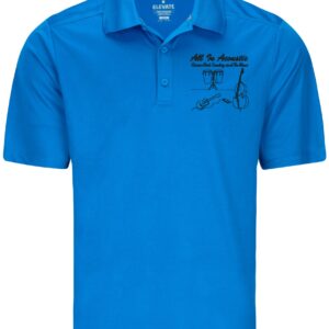 Men's All In Acoustic Blue Elevate Dade Polo Shirt