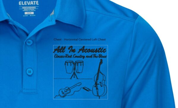 Men's All In Acoustic Blue Elevate Dade Polo Shirt - Image 2