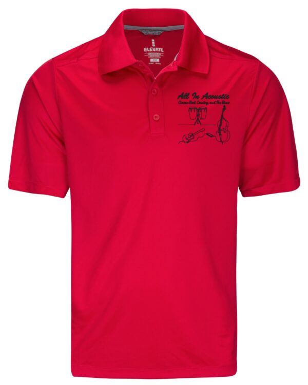 Men's All In Acoustic Red Elevate Dade Polo Shirt