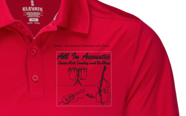 Men's All In Acoustic Red Elevate Dade Polo Shirt - Image 2