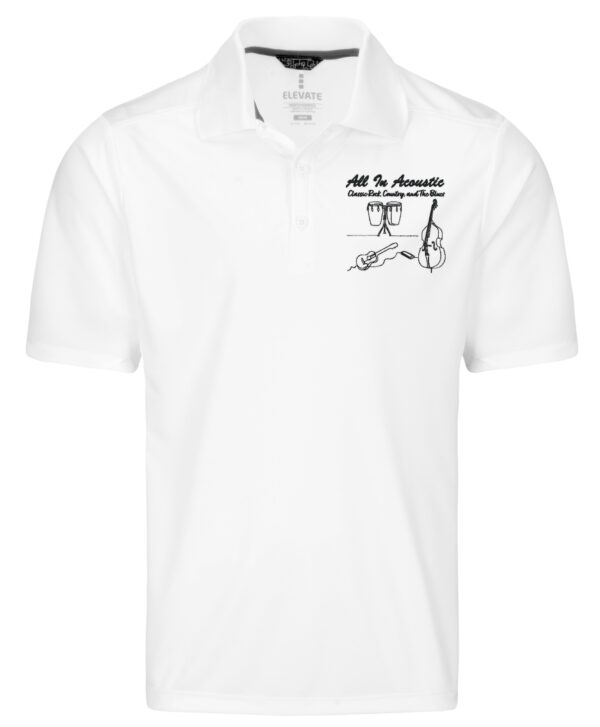 Men's All In Acoustic White Elevate Dade Polo Shirt