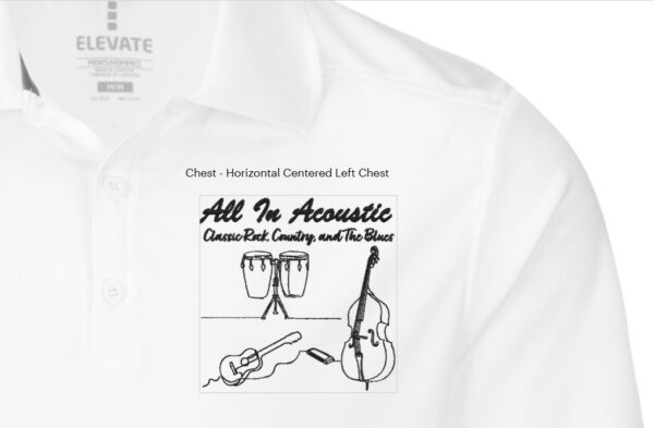 Men's All In Acoustic White Elevate Dade Polo Shirt - Image 2