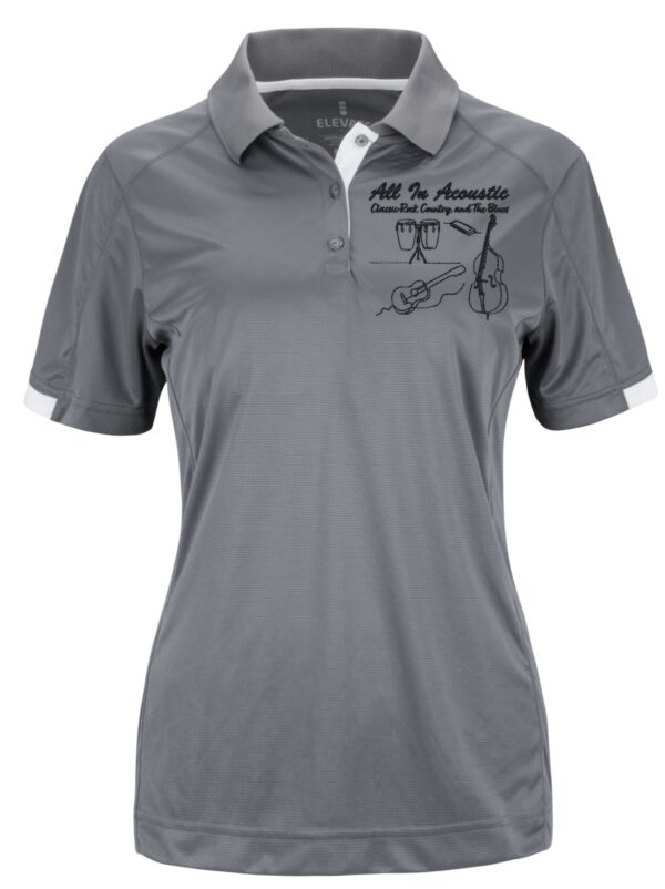 Women's Grey All In Acoustic Kiso Polo Shirt